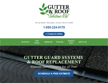 Tablet Screenshot of guttersolutionsnw.com